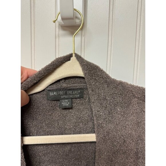 Barefoot Dream Brown High Low Bamboo Blend Chic Lite Knit Cardigan Women L/XL - Picture 2 of 5